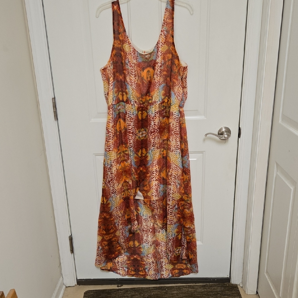 Olsenboye High Low Dress in Warm Tones